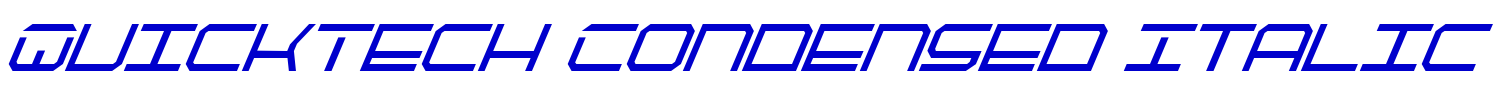 QuickTech Condensed Italic الخط